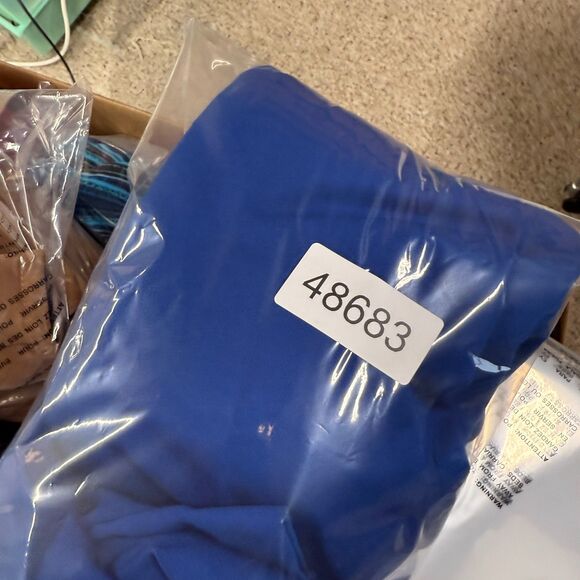 New Intriguing Threads Pants Suit Women 1X Plus Blue Collared Long Sleeve Casual - Picture 8 of 8